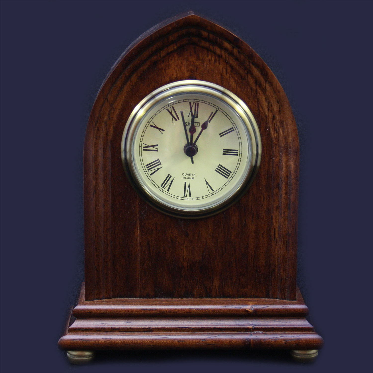 Wooden Gothic table clock (alarm) 17