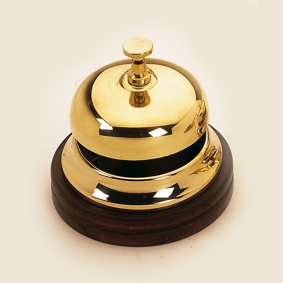 Bell ~ Hotel Rec. Brass Wood 110mm