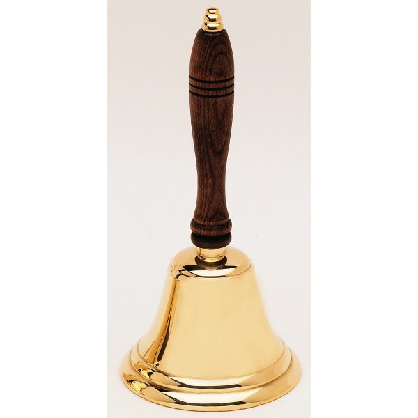 School brass/wood small hand bell
