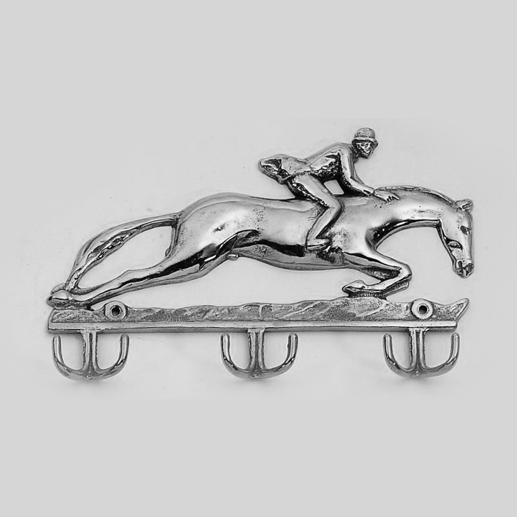 Keyrack jumping horse antique silver