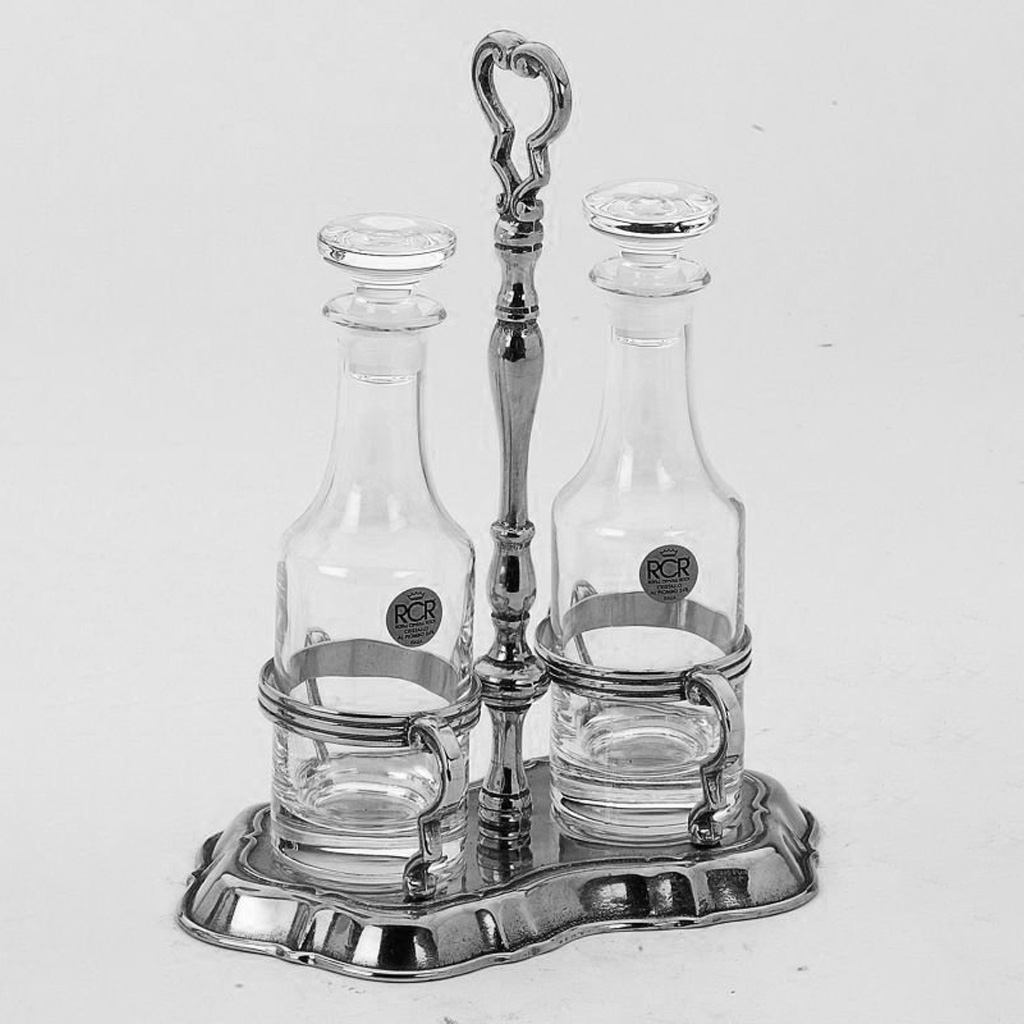 Cruits set Antique silver crystal glass