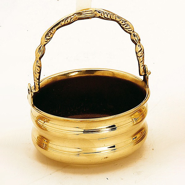 Holy water holder with handle 6 x 10.5cm