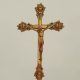 Crucifix baroque brass hanging